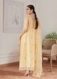 Luna Eid 24 - Cyrilla Pale Yellow Embroidered Raw Silk Shirt With Draped Dupatta For Discount