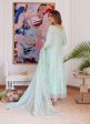 Luna Eid 24 - Elyssia Mint Embroidered Raw Silk Kalidar With Dupatta For Discount