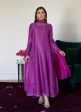 Luna Eid 24 - Tierra Muted Magenta Embroidered Raw Silk Kalidar With Dupatta Discount