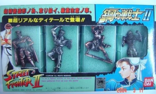 Bandai 1992 Street Fighter Metal Iron Part Vol 2 4 Mini Collection Trading Figure Set Fashion