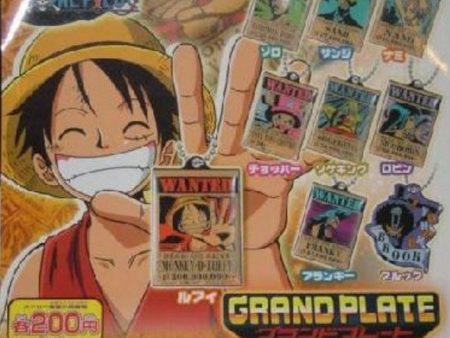 Bandai One Piece From TV Animation Gashapon Grand Plate 9 Strap Figure Set Cheap