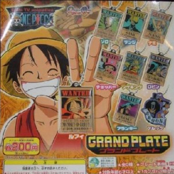 Bandai One Piece From TV Animation Gashapon Grand Plate 9 Strap Figure Set Cheap