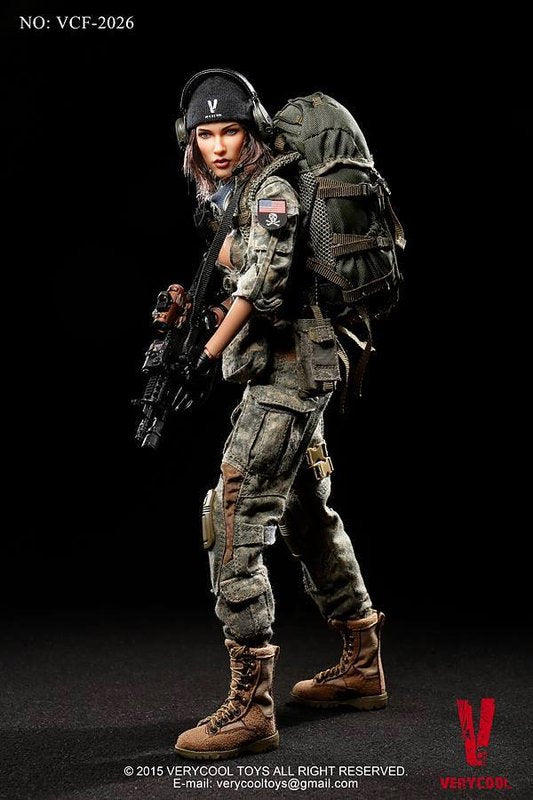 Verycool 1 6 12  VCF-2026 Acu Camo Female Shooter Action Figure Online now