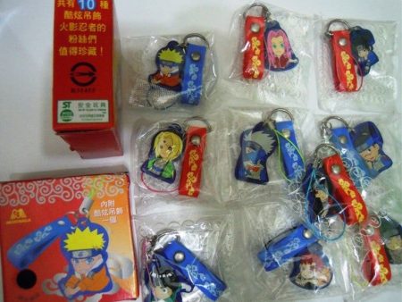 Morinaga Naruto Shippuden 10 Mini Trading Mascot Phone Strap Figure Set Fashion