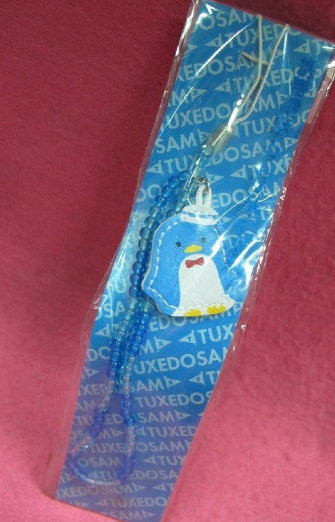 Sanrio 1998 Tuxedo Sam Penguin Mascot Phone Strap Swing For Sale