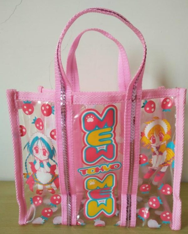 Nakayosi 2002 Tokyo Mew Mew 7.5  Mini Plastic Pink Tote Bag Online Hot Sale