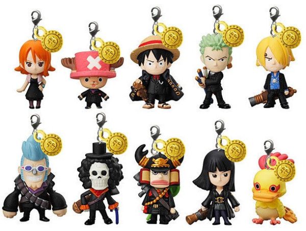 Bandai One Piece The Movie Strong World Gashapon 10 Swing Mascot Figure Set Discount