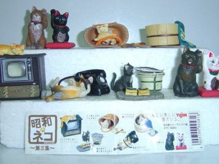 Yujin Showa No Nyanko Cat Gashapon Part 3 6+1 Secret 7 Mini Figure Set Fashion