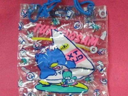 Sanrio 1987 Tuxedo Sam Penguin 8  x 7 x 4  Plastic Tote Bag Online Hot Sale