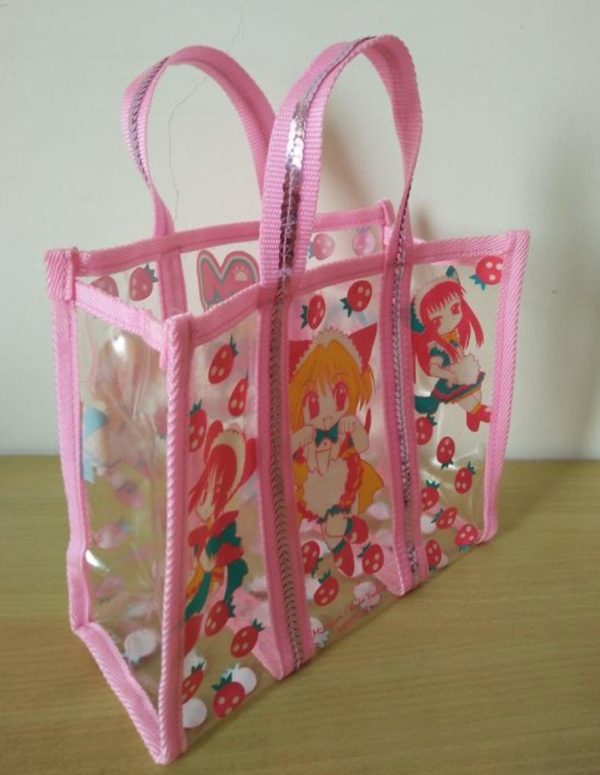 Nakayosi 2002 Tokyo Mew Mew 7.5  Mini Plastic Pink Tote Bag Online Hot Sale