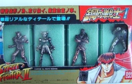 Bandai 1992 Street Fighter Metal Iron Part Vol 1 4 Mini Collection Trading Figure Set Online Hot Sale