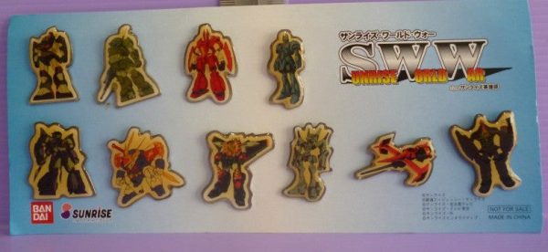 Bandai SWW Sunrise World War 10 Mini Not For Sale Collection Pin Set Online