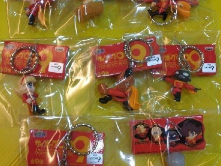 Banpresto Cyborg 009 8 Mascot Strap Key Chain Holder Figure Set on Sale