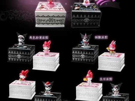 Sanrio Hi-Life Limited My Melody Kuromi 10 Mini Jewelry Box Trading Figure Set on Sale