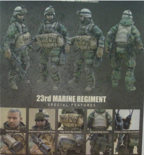 Hot Toys 1 6 12  USMC Sniper 23rd Marine Regiment Action Figure For Sale