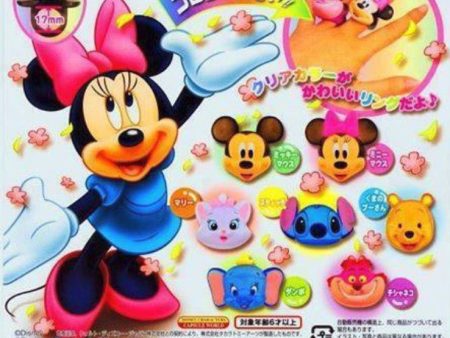 Takara Tomy Disney Characters Plastic Character Finger Ring Gashapon 7 Collection Figure Set Hot on Sale