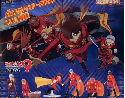 Bandai Cyborg 009 Gashapon Part 2 6 Mascot Swing Strap Figure Set Fashion