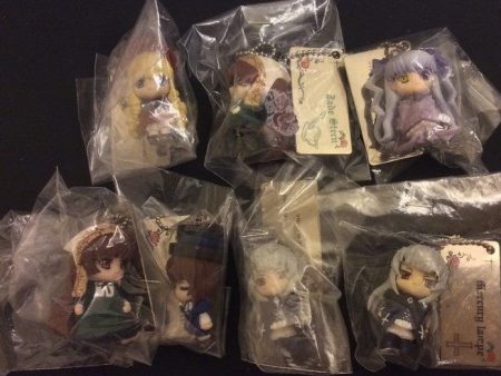 Yujin Rozen Maiden Traumend Gashapon 7 Mini Mascot Strap Swing Figure Set Cheap