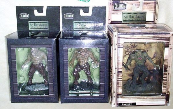 X-Plus Columbia Film Library Ray Harryhausen Cyclops 3 Resin Trading Figure Set For Discount