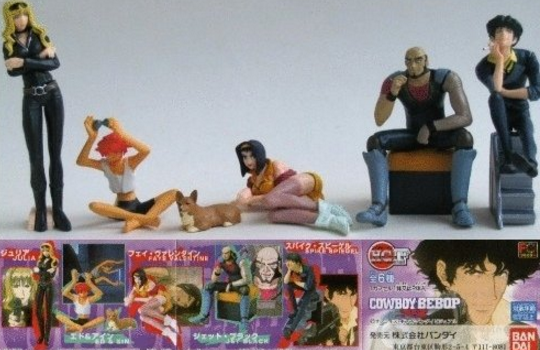 Bandai 2001 Cowboy Bebop Gashapaon HG 5 Collection Figure Set on Sale