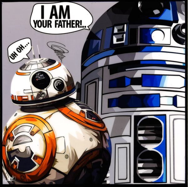 R2D2 & Bb8: I Am Your father Pop Art (10 X10 ) Hot on Sale