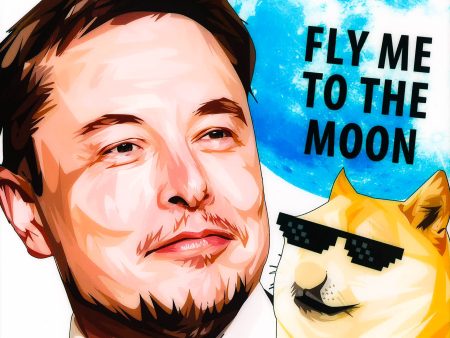 Elon Musk Ver. 2: Fly Me To The Moon Pop Art (10 X10 ) Online now